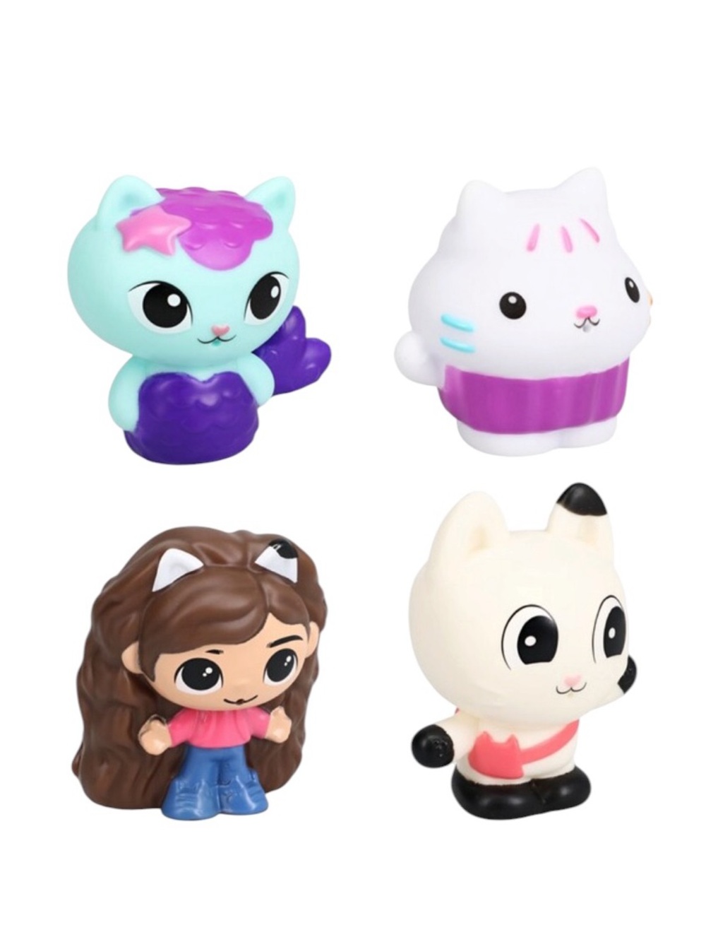 Dreamworks Gabby's Dollhouse Bath Toys Set 3.25-in